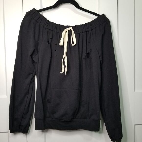 NEW!! Off the shoulder sweater top with cutouts - Picture 3 of 5